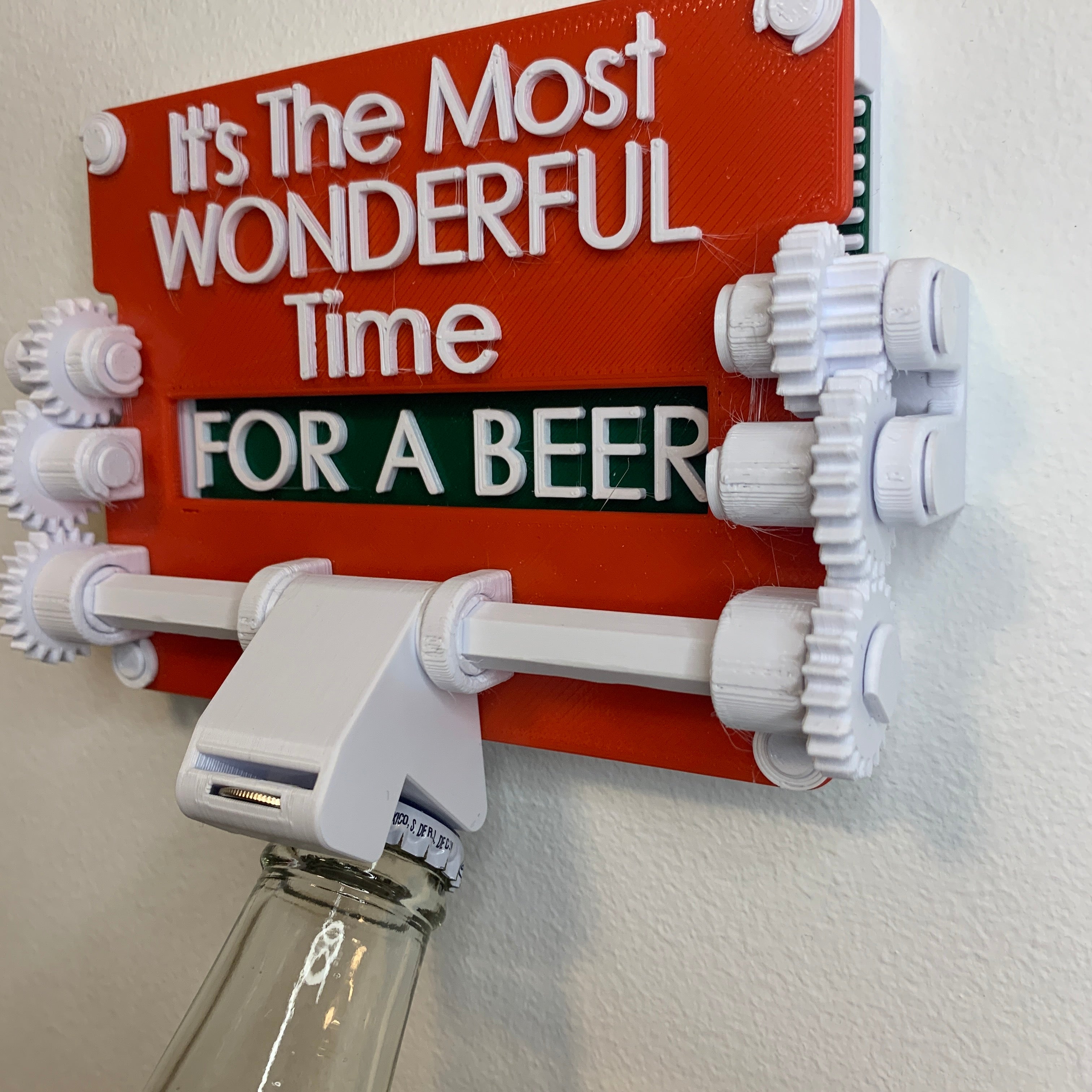 For A Beer - The Mechanical Christmas Bottle Opener STL